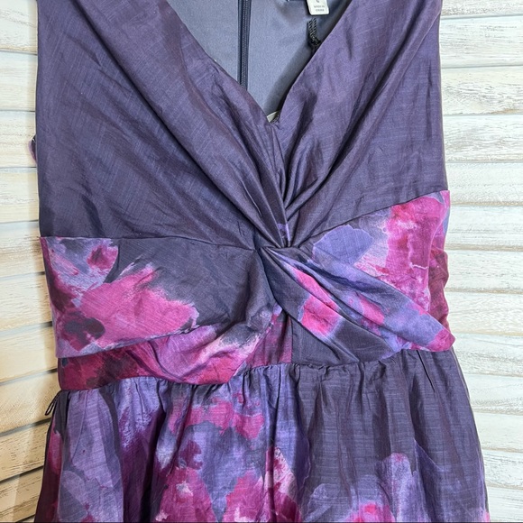 LELA ROSE TARGET NEIMAN MARCUS Women's Watercolor Silk Blend Dress Purple NWT 6 - Picture 6 of 16